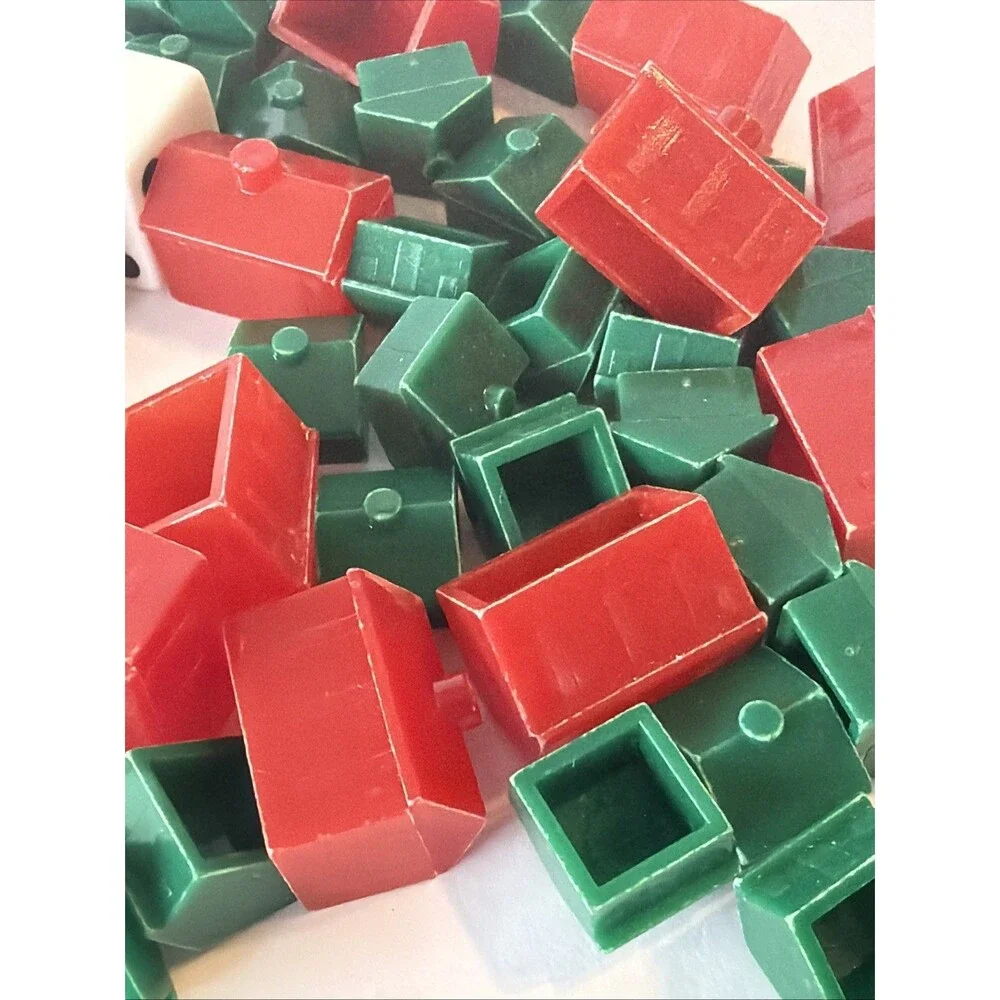 Monopoly Game Replacement Parts Hotels and Houses and Dice